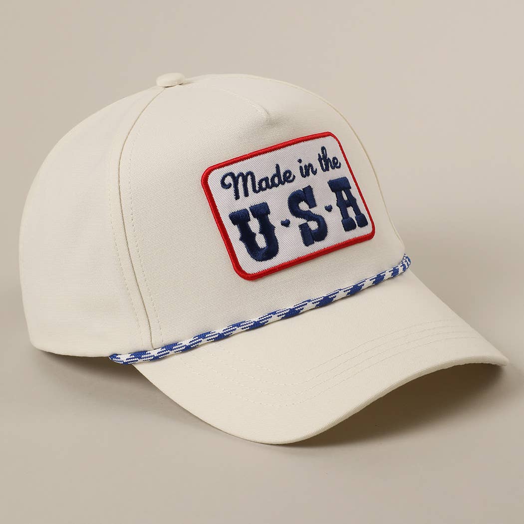 Made in USA Patch Trucker Hat | Embroidered Patriotic Snapback Cap