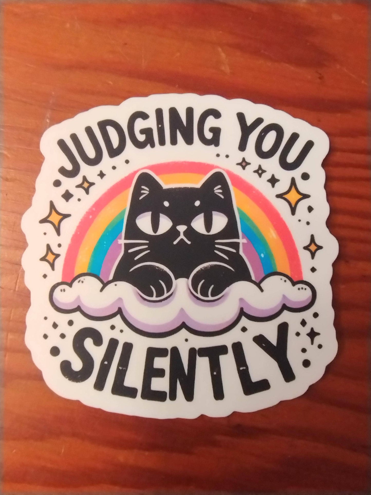 Judging You Silently Waterproof Vinyl Sticker