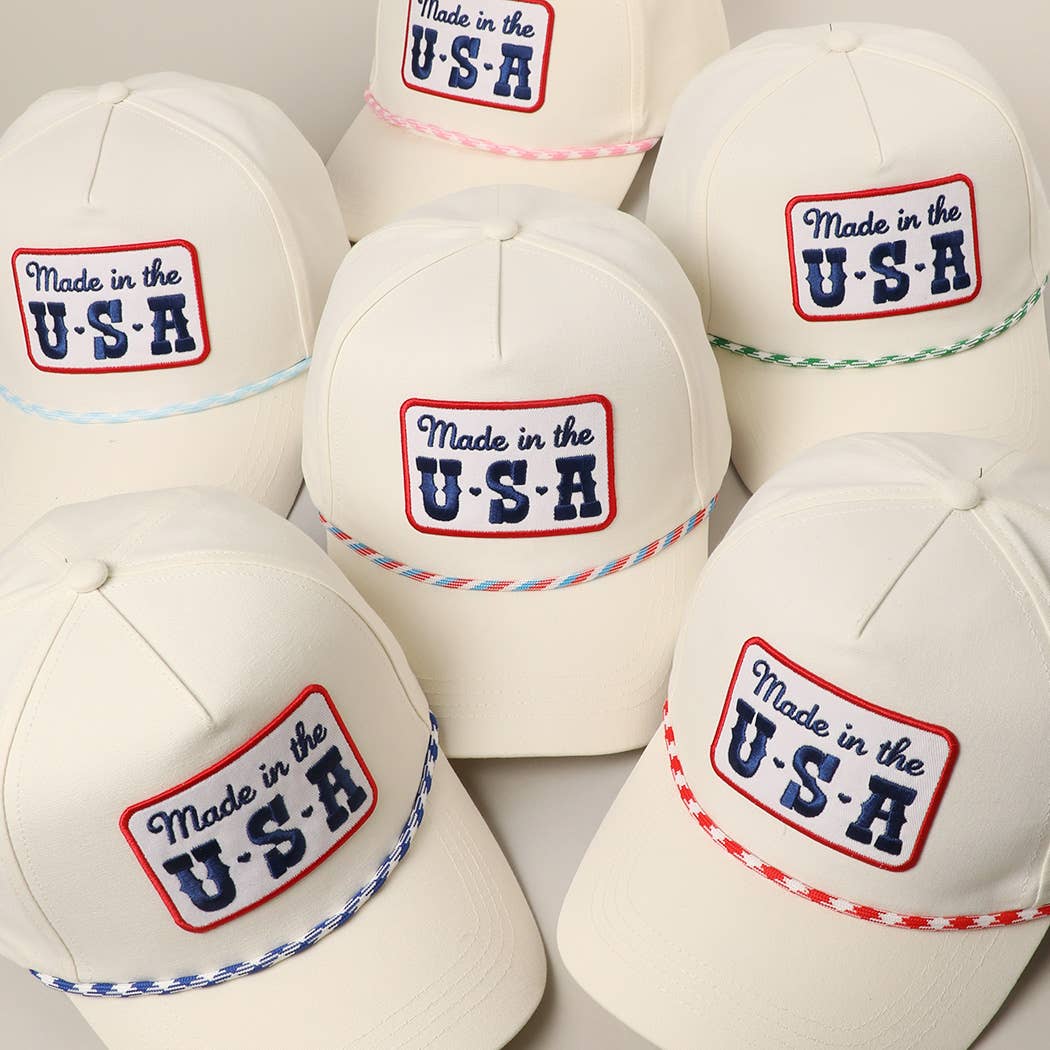 Made in USA Patch Trucker Hat | Embroidered Patriotic Snapback Cap