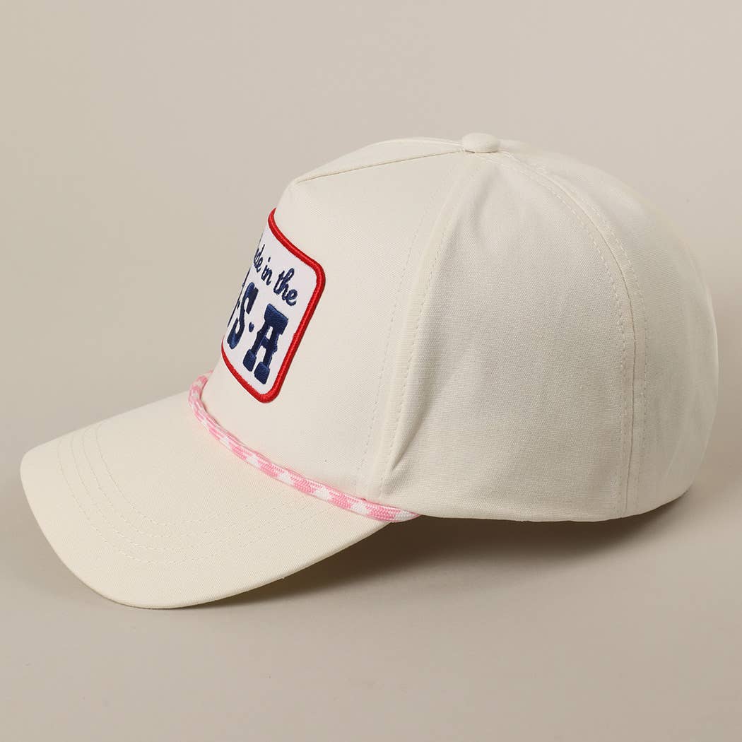 Made in USA Patch Trucker Hat | Embroidered Patriotic Snapback Cap