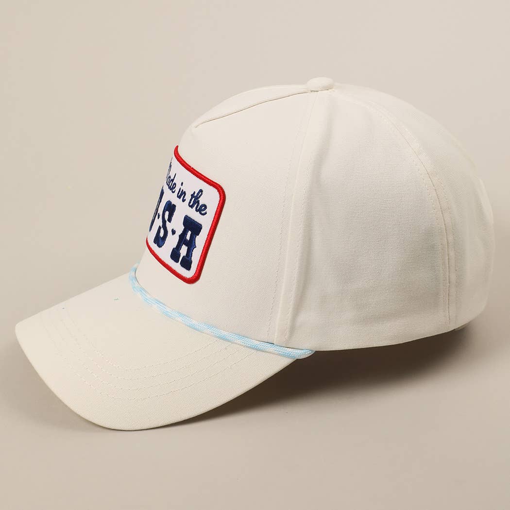 Made in USA Patch Trucker Hat | Embroidered Patriotic Snapback Cap