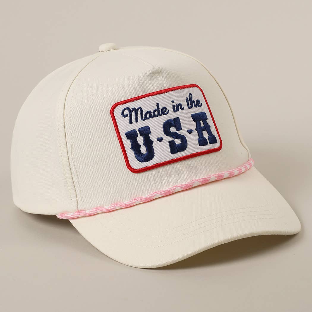 Made in USA Patch Trucker Hat | Embroidered Patriotic Snapback Cap