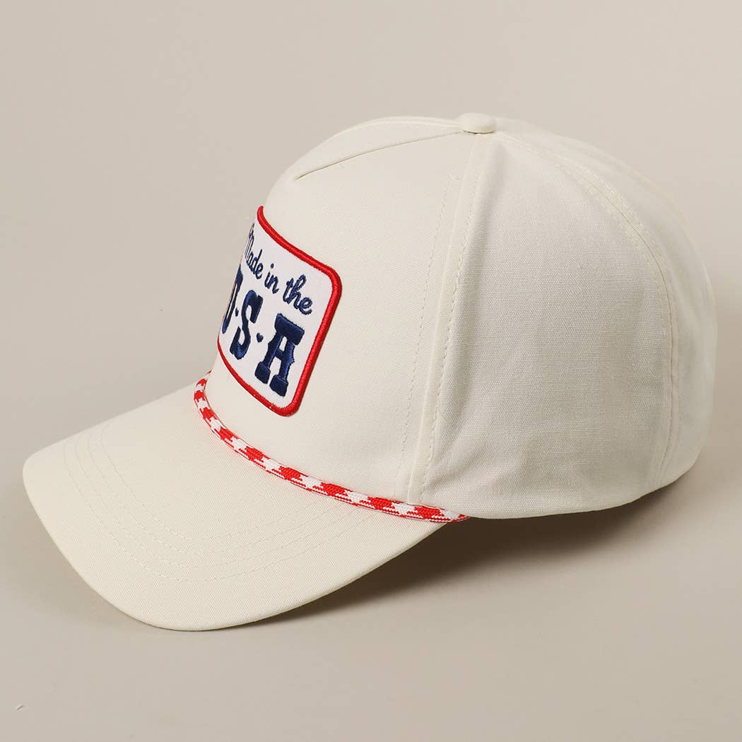 Made in USA Patch Trucker Hat | Embroidered Patriotic Snapback Cap