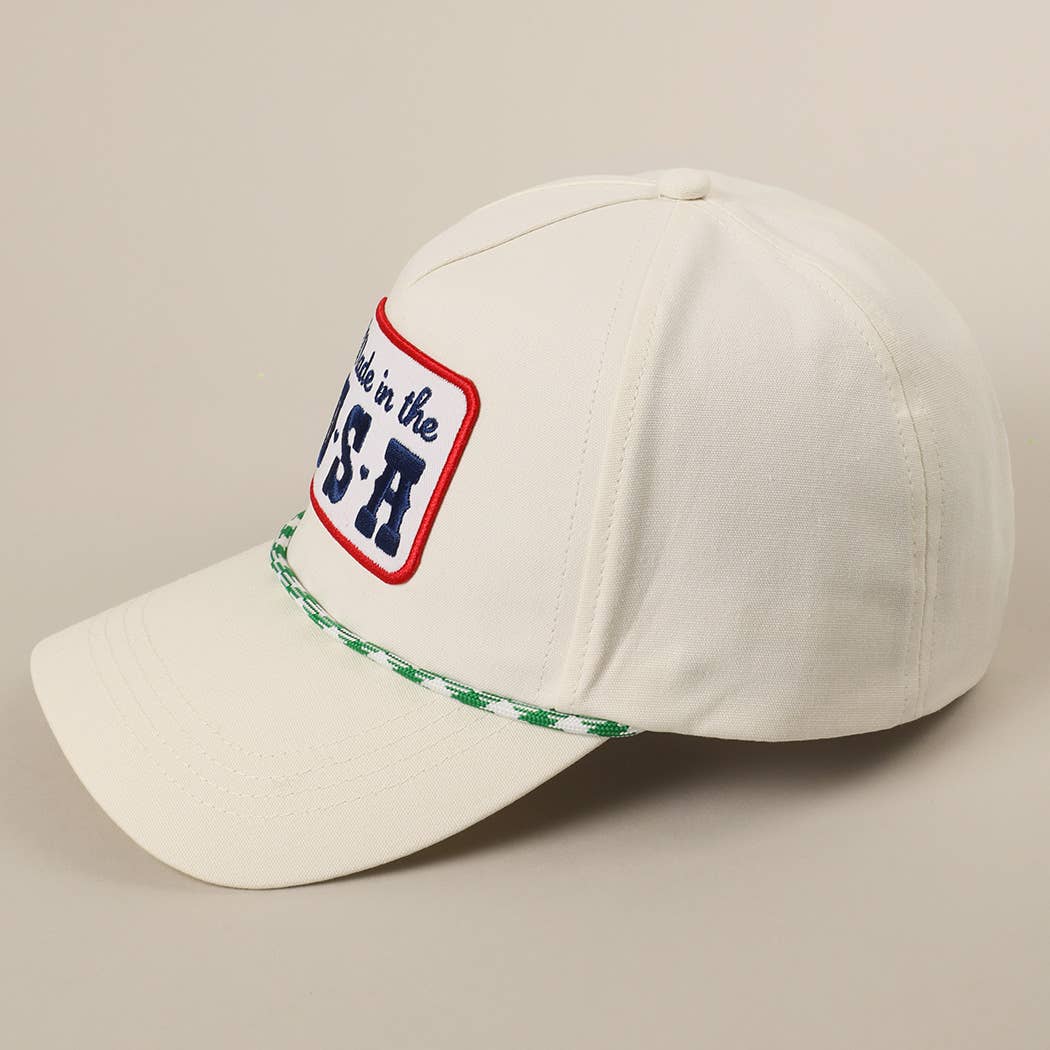 Made in USA Patch Trucker Hat | Embroidered Patriotic Snapback Cap