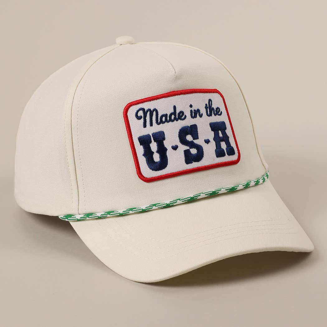 Made in USA Patch Trucker Hat | Embroidered Patriotic Snapback Cap