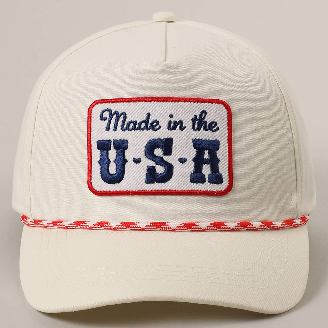 Made in USA Patch Trucker Hat | Embroidered Patriotic Snapback Cap