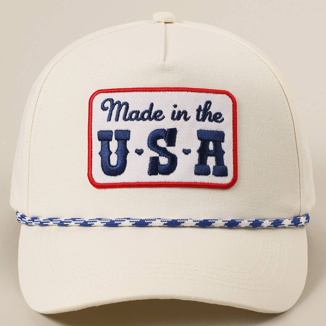 Made in USA Patch Trucker Hat | Embroidered Patriotic Snapback Cap