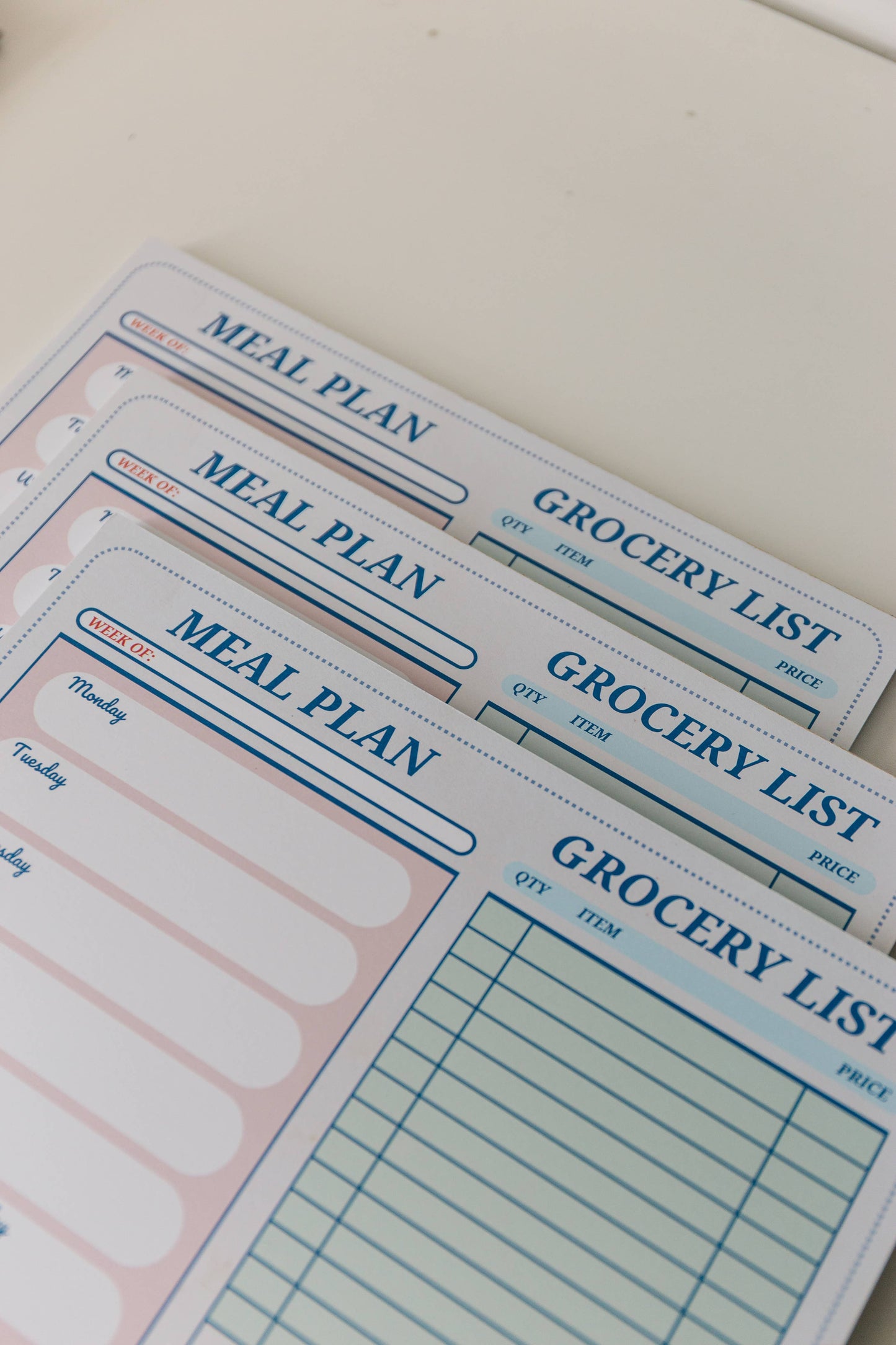 Vintage Diner Guest Check Meal Planner & Grocery List Notepad