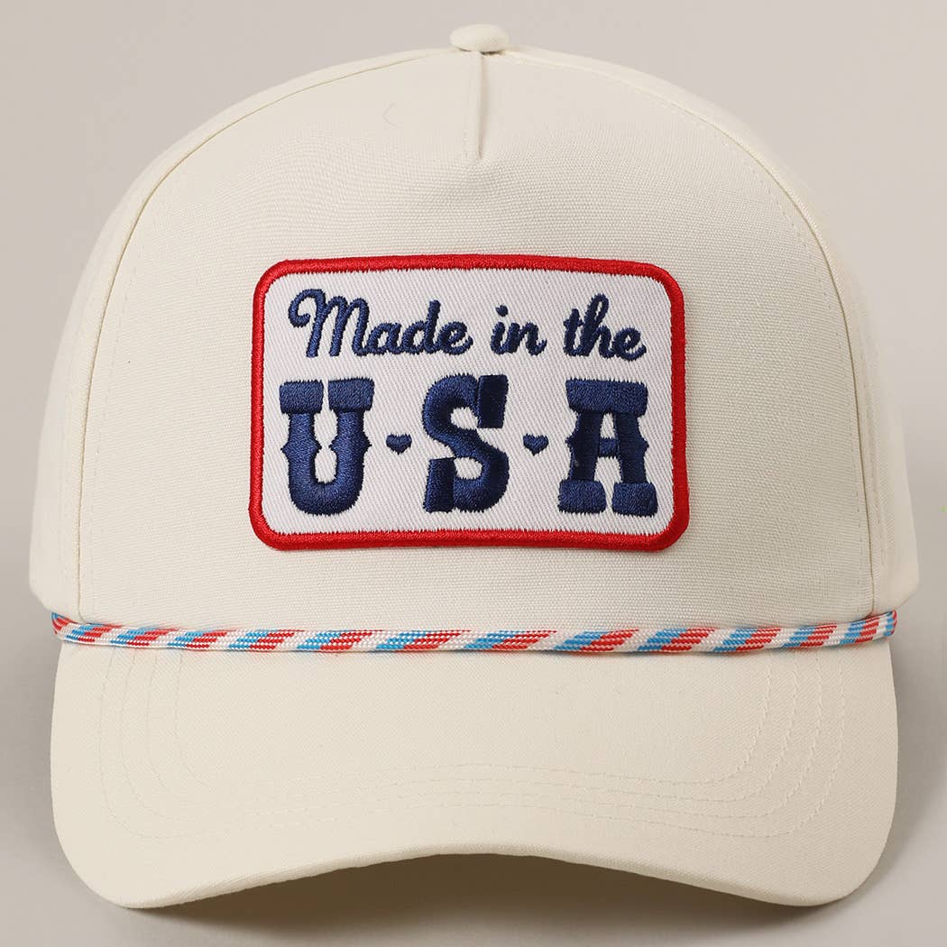 Made in USA Patch Trucker Hat | Embroidered Patriotic Snapback Cap