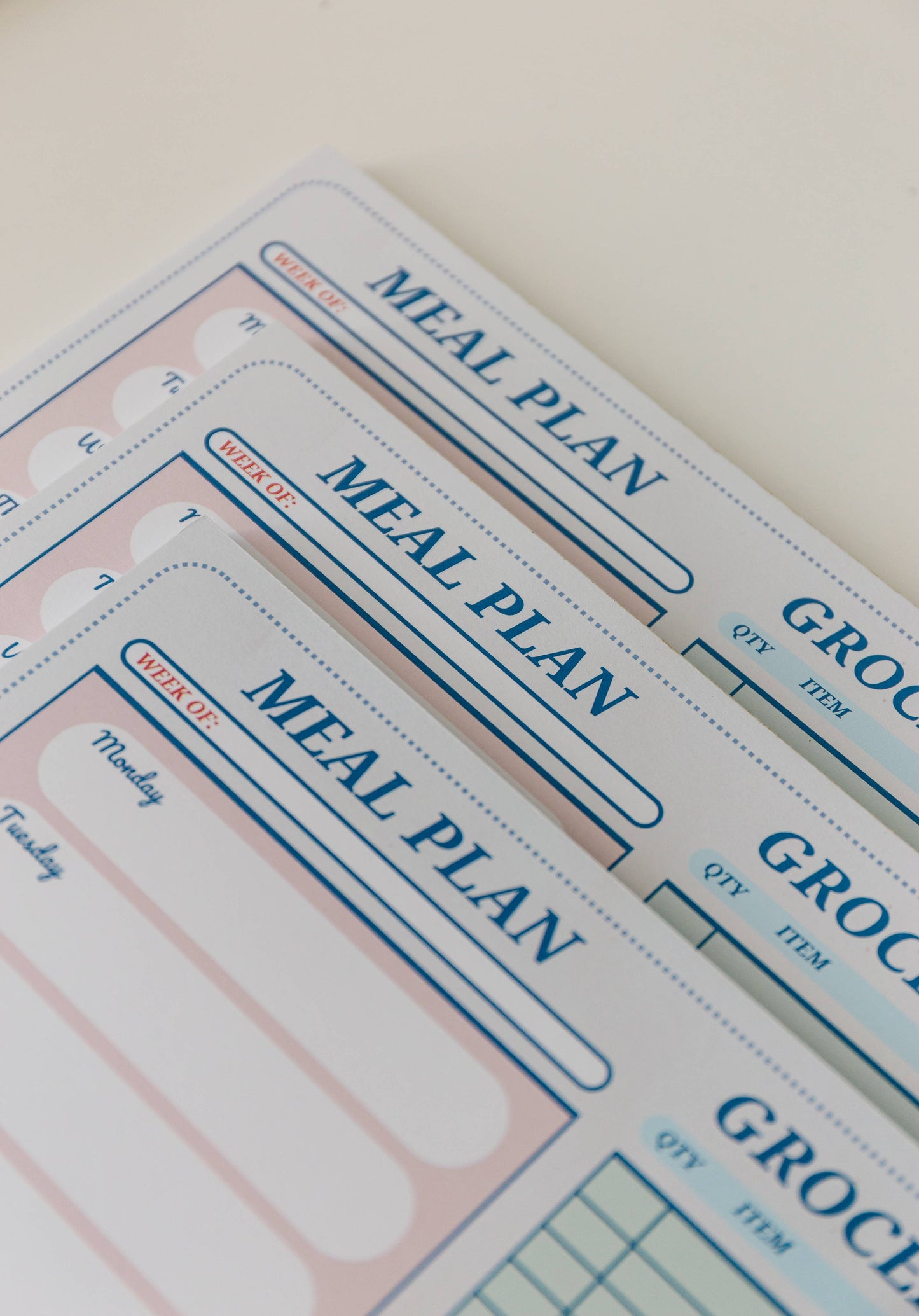 Vintage Diner Guest Check Meal Planner & Grocery List Notepad