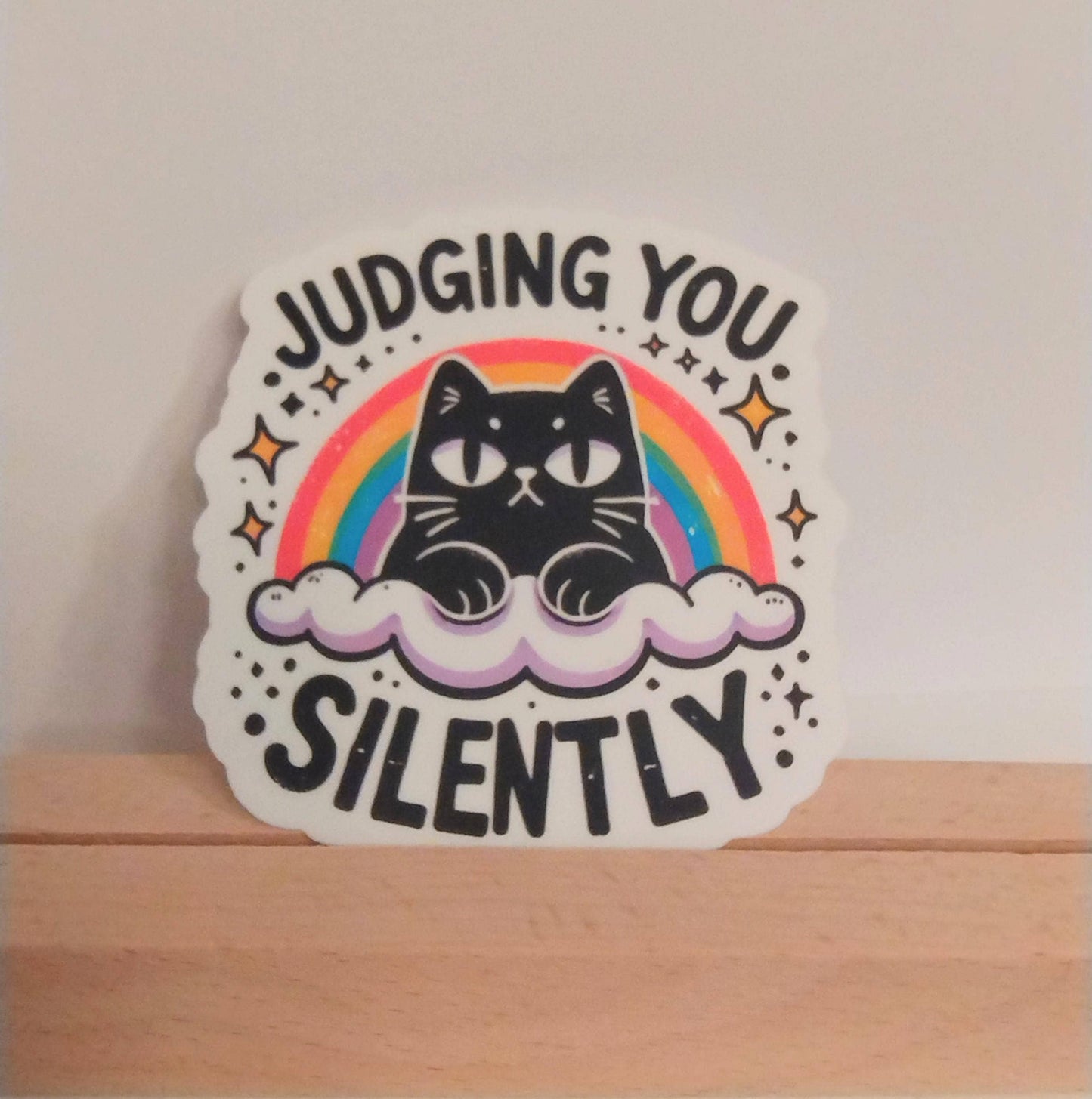 Judging You Silently Waterproof Vinyl Sticker