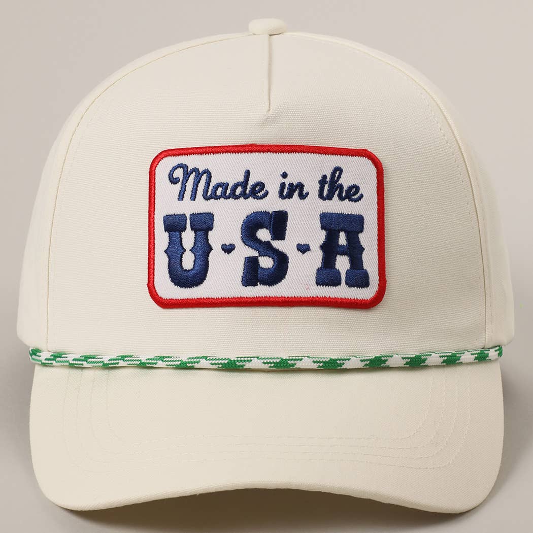 Made in USA Patch Trucker Hat | Embroidered Patriotic Snapback Cap