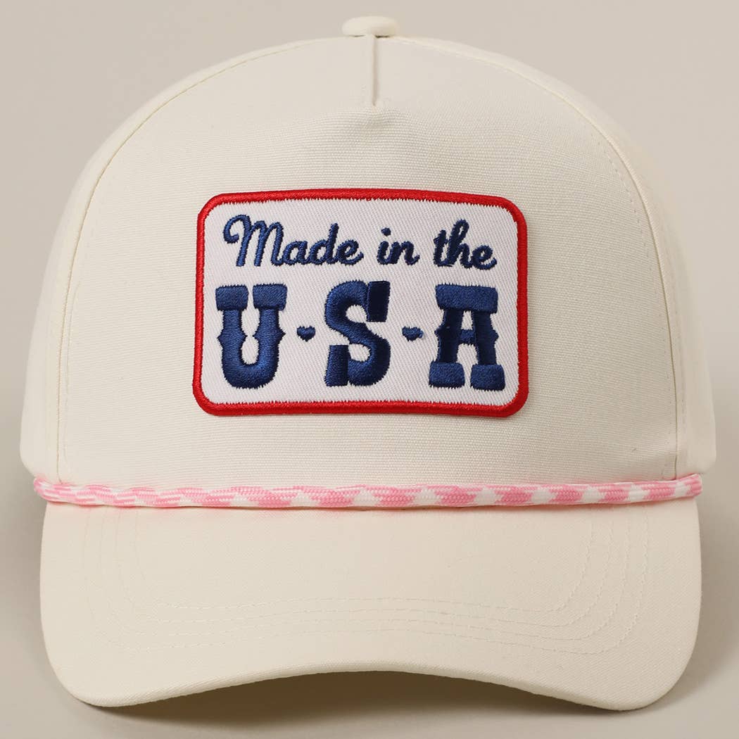Made in USA Patch Trucker Hat | Embroidered Patriotic Snapback Cap