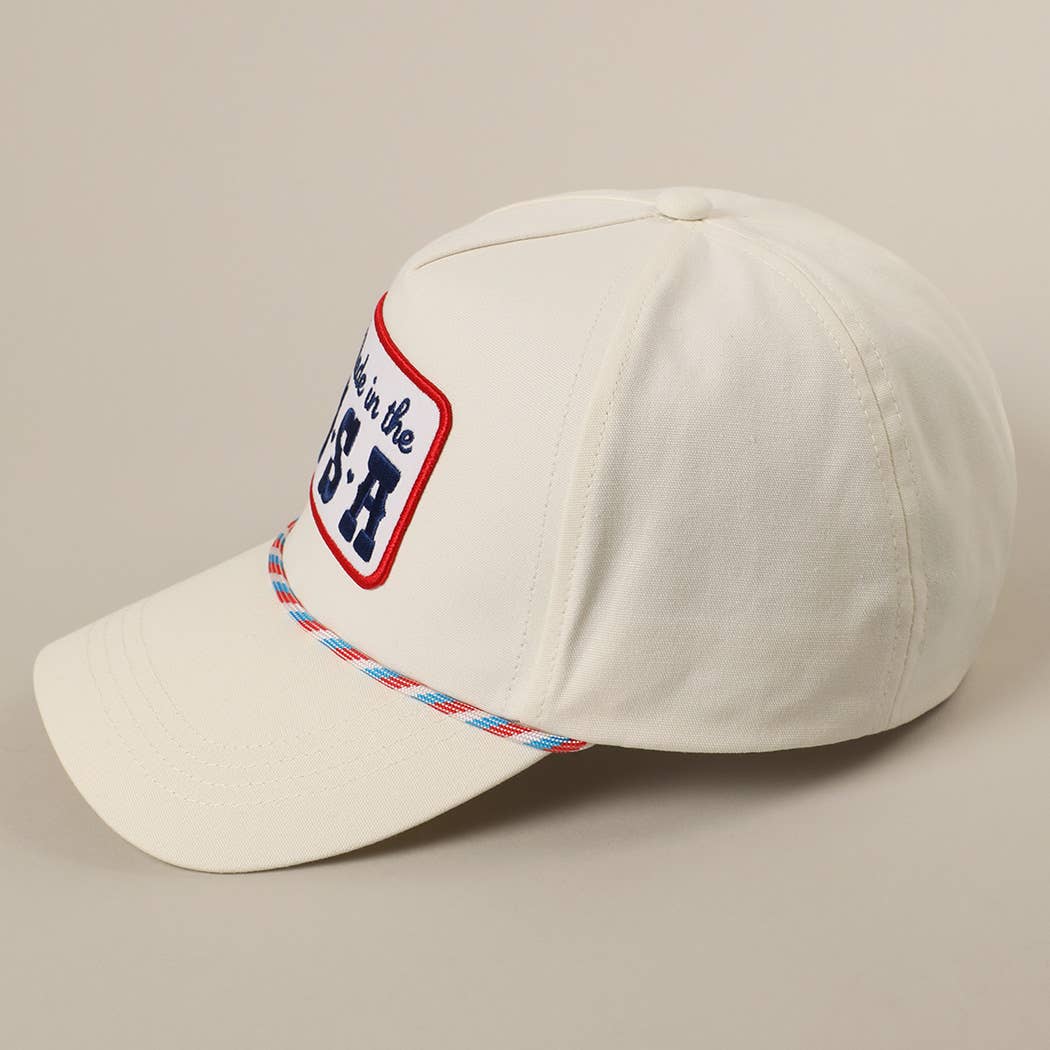 Made in USA Patch Trucker Hat | Embroidered Patriotic Snapback Cap
