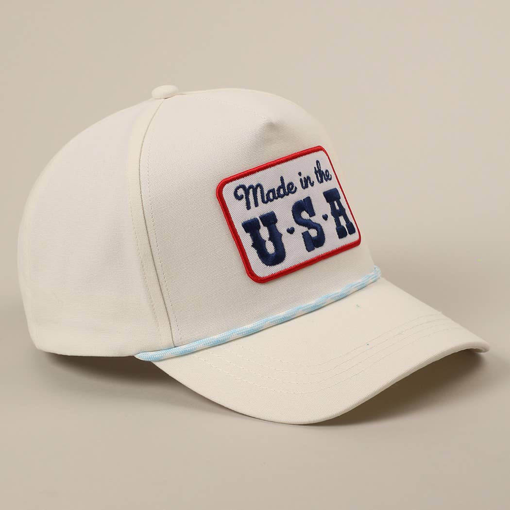 Made in USA Patch Trucker Hat | Embroidered Patriotic Snapback Cap