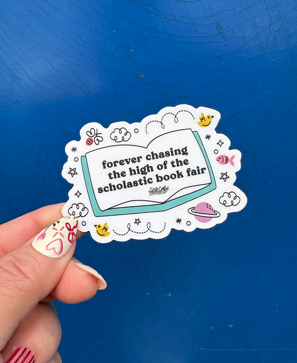 Scholastic Book Fair Nostalgia Sticker | Retro Reader Vinyl Decal