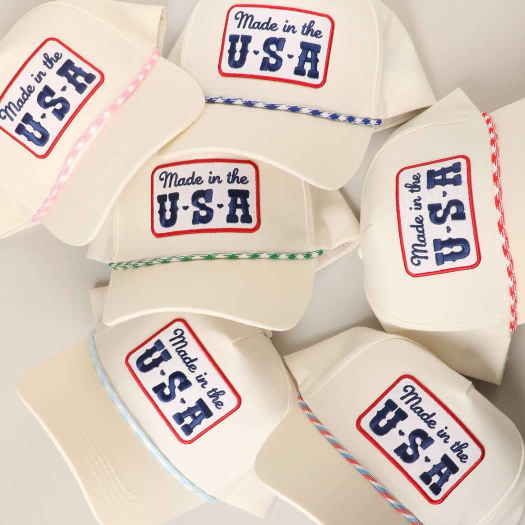 Made in USA Patch Trucker Hat | Embroidered Patriotic Snapback Cap