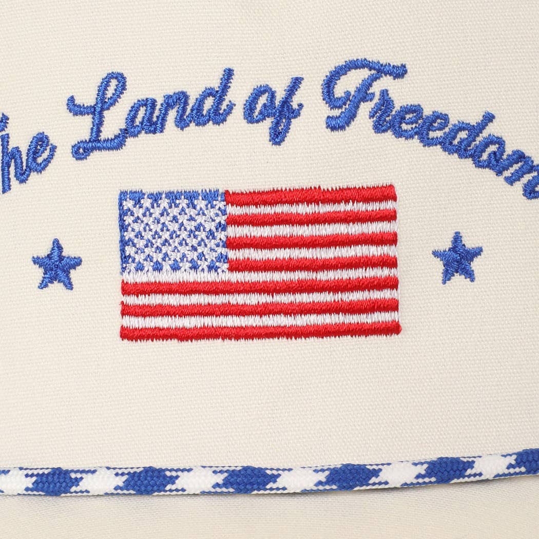 Land of Freedom American Flag Trucker Hat | Embroidered Patriotic Cap
