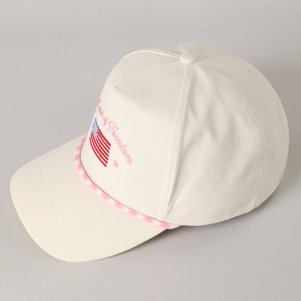 Land of Freedom American Flag Trucker Hat | Embroidered Patriotic Cap
