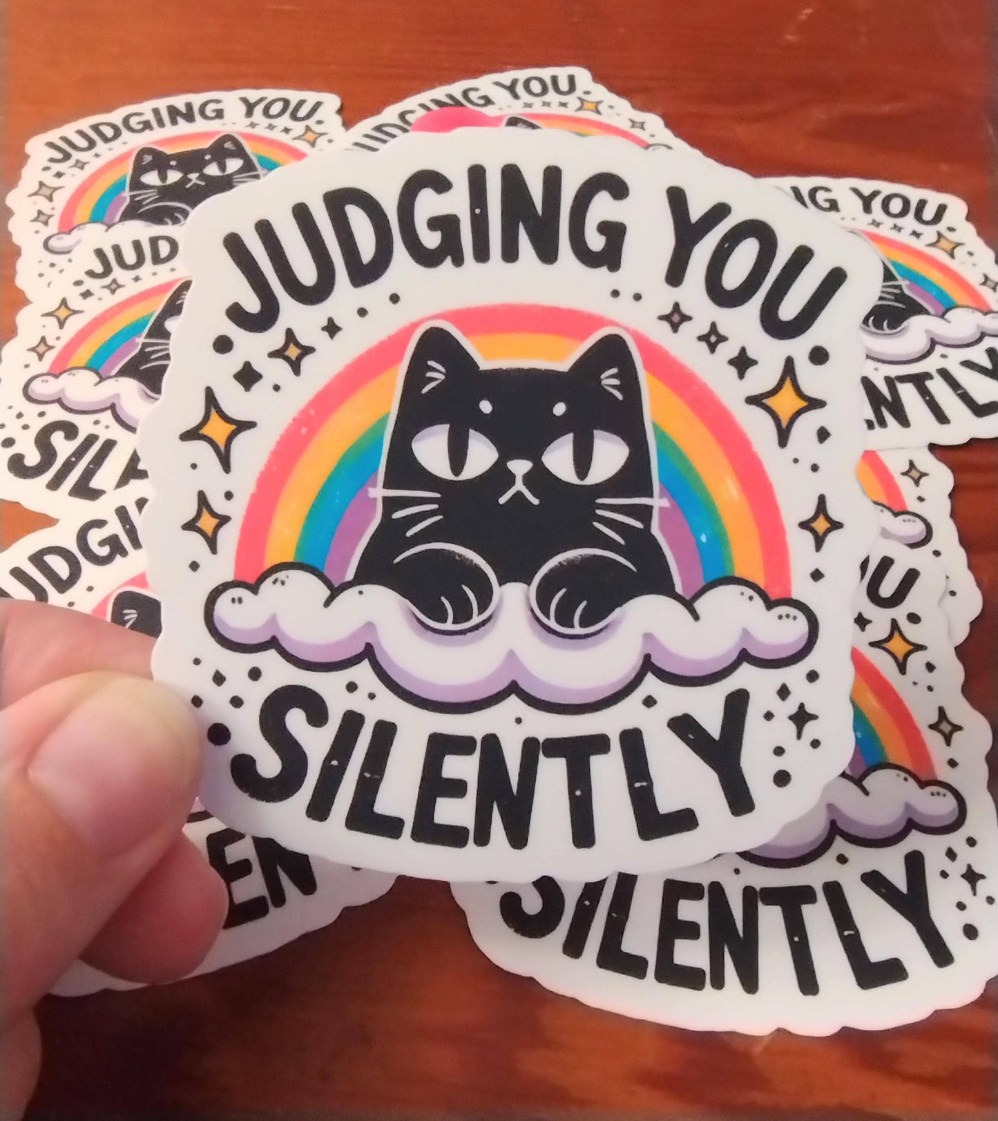 Judging You Silently Waterproof Vinyl Sticker