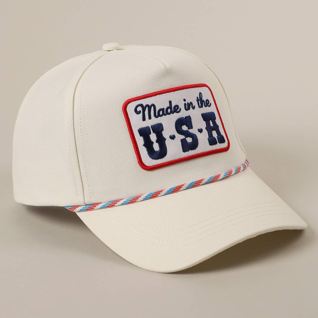 Made in USA Patch Trucker Hat | Embroidered Patriotic Snapback Cap