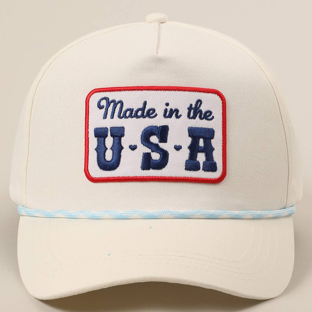 Made in USA Patch Trucker Hat | Embroidered Patriotic Snapback Cap