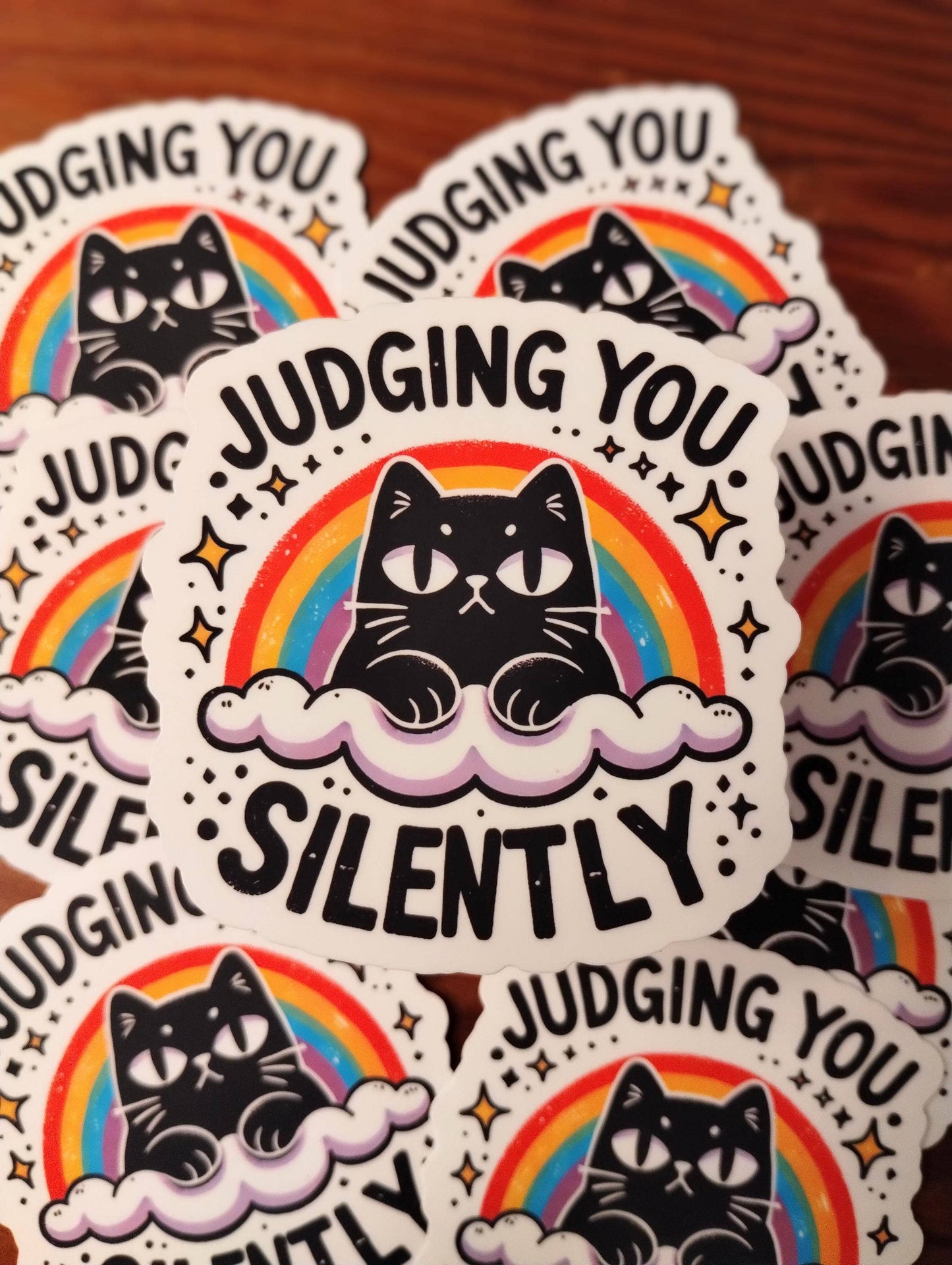 Judging You Silently Waterproof Vinyl Sticker