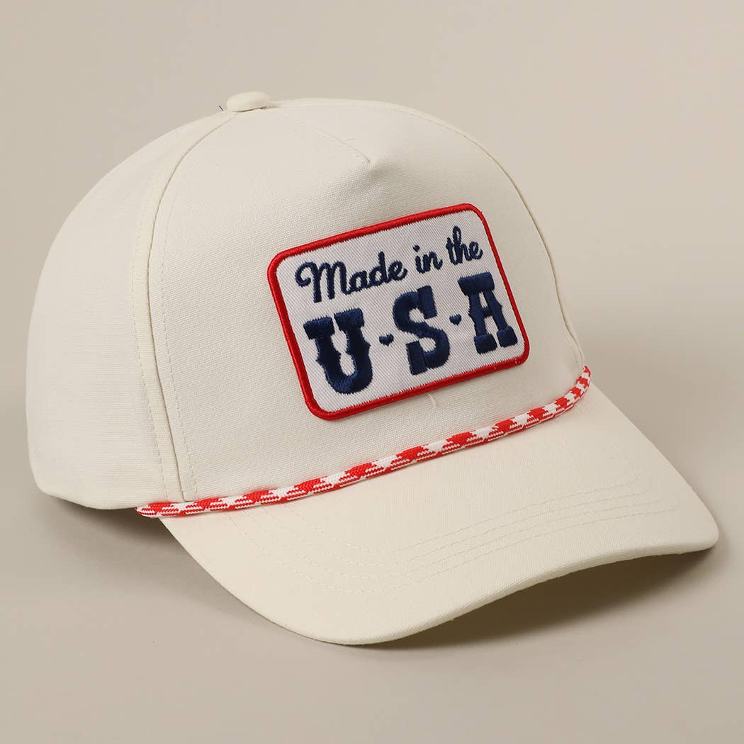 Made in USA Patch Trucker Hat | Embroidered Patriotic Snapback Cap